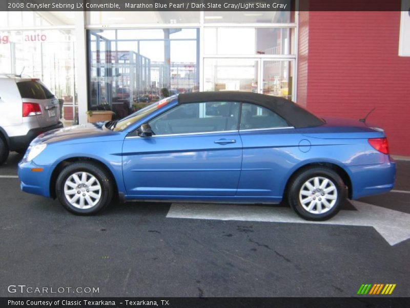 Marathon Blue Pearl / Dark Slate Gray/Light Slate Gray 2008 Chrysler Sebring LX Convertible