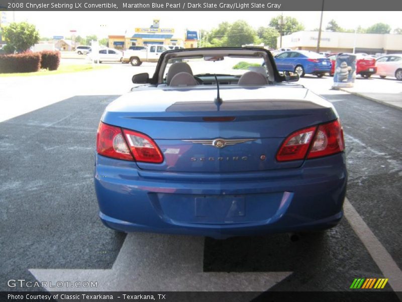 Marathon Blue Pearl / Dark Slate Gray/Light Slate Gray 2008 Chrysler Sebring LX Convertible