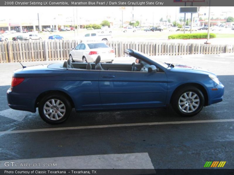 Marathon Blue Pearl / Dark Slate Gray/Light Slate Gray 2008 Chrysler Sebring LX Convertible