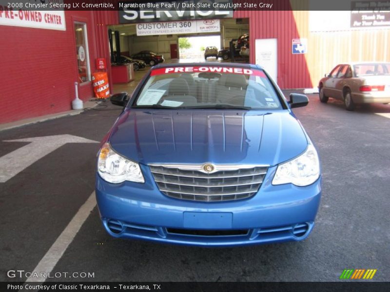 Marathon Blue Pearl / Dark Slate Gray/Light Slate Gray 2008 Chrysler Sebring LX Convertible