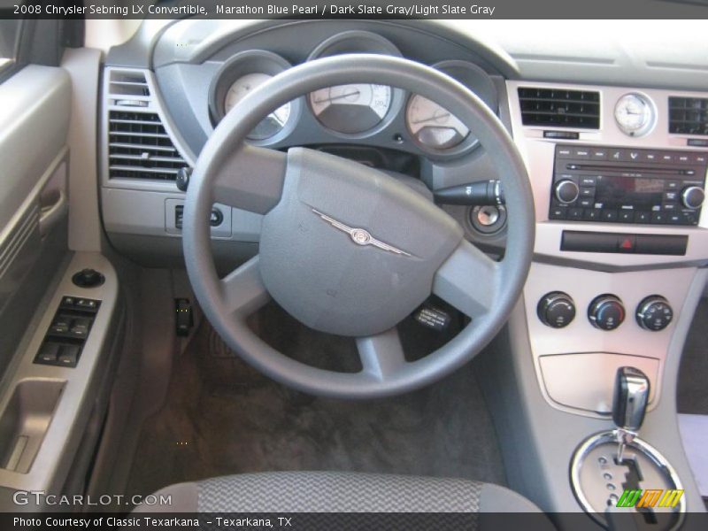 Marathon Blue Pearl / Dark Slate Gray/Light Slate Gray 2008 Chrysler Sebring LX Convertible