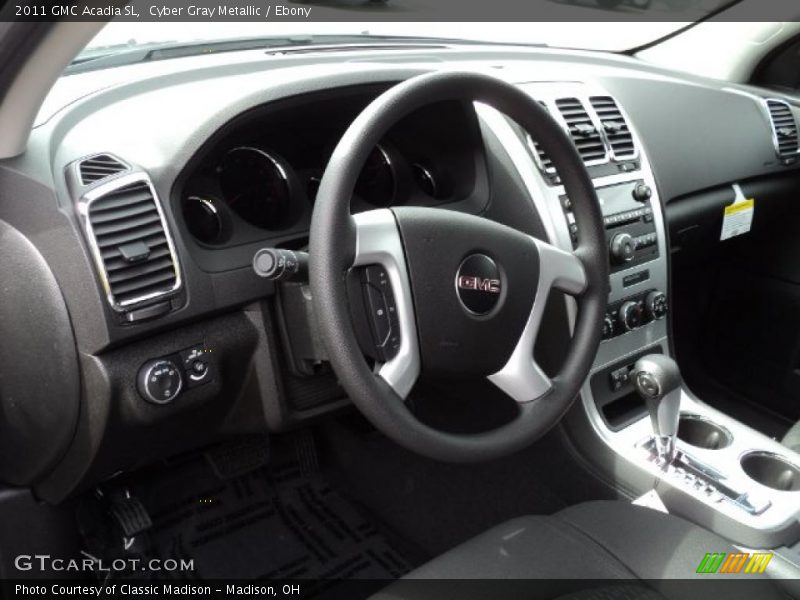 Cyber Gray Metallic / Ebony 2011 GMC Acadia SL