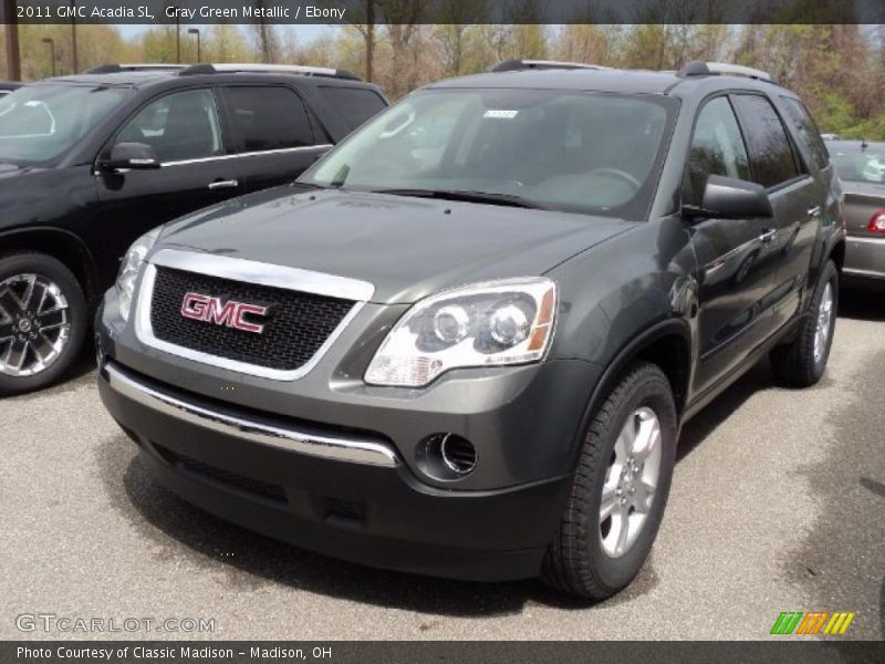 Gray Green Metallic / Ebony 2011 GMC Acadia SL