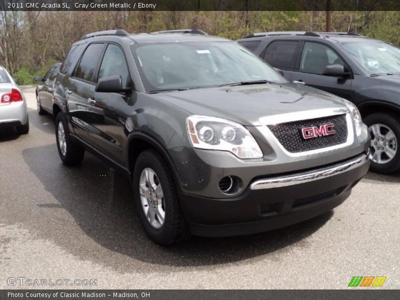 Gray Green Metallic / Ebony 2011 GMC Acadia SL