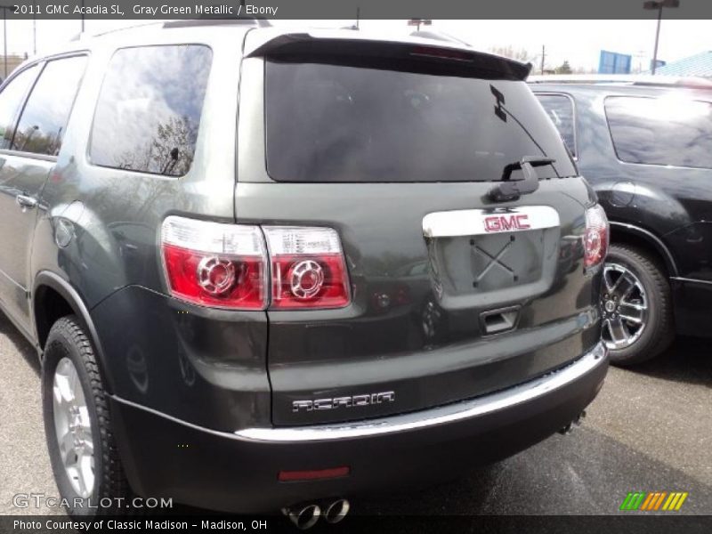 Gray Green Metallic / Ebony 2011 GMC Acadia SL