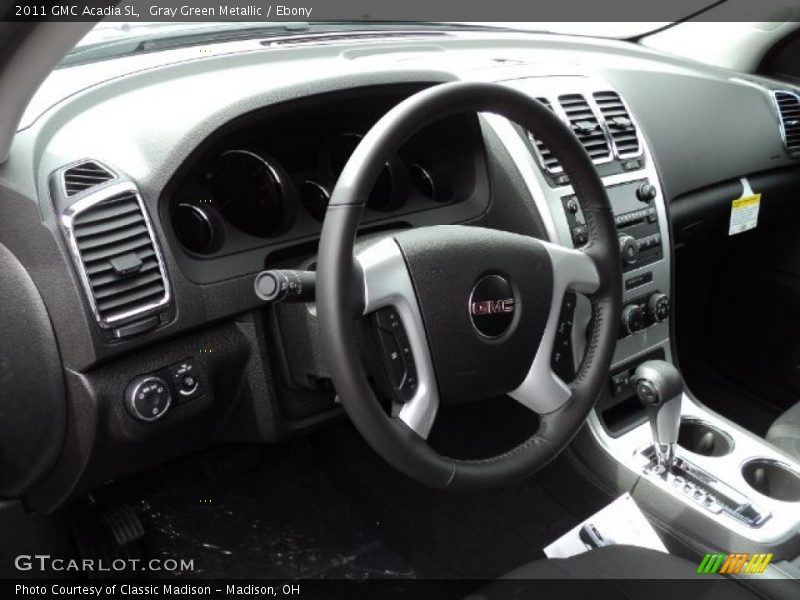 Gray Green Metallic / Ebony 2011 GMC Acadia SL