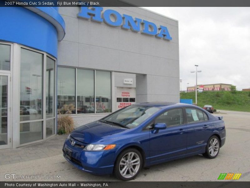 Fiji Blue Metallic / Black 2007 Honda Civic Si Sedan