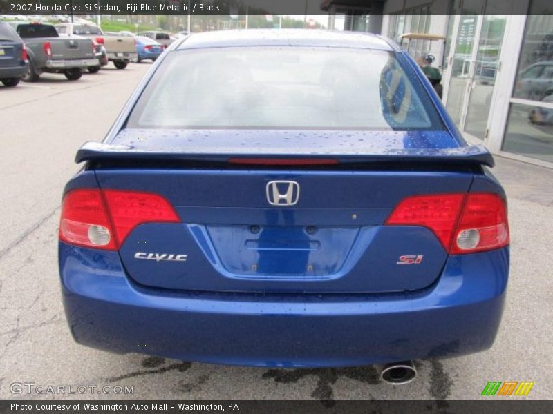 Fiji Blue Metallic / Black 2007 Honda Civic Si Sedan