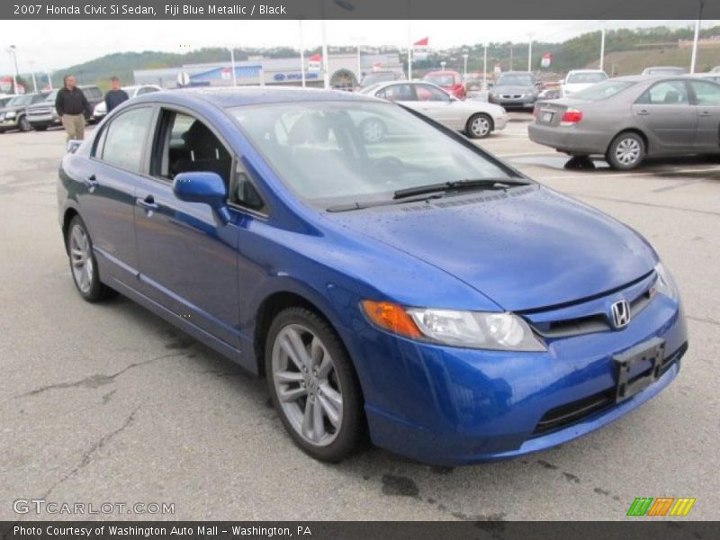 Fiji Blue Metallic / Black 2007 Honda Civic Si Sedan