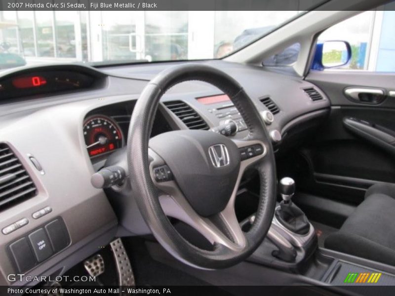 Fiji Blue Metallic / Black 2007 Honda Civic Si Sedan