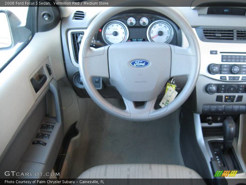 Vermillion Red / Medium Stone 2008 Ford Focus S Sedan