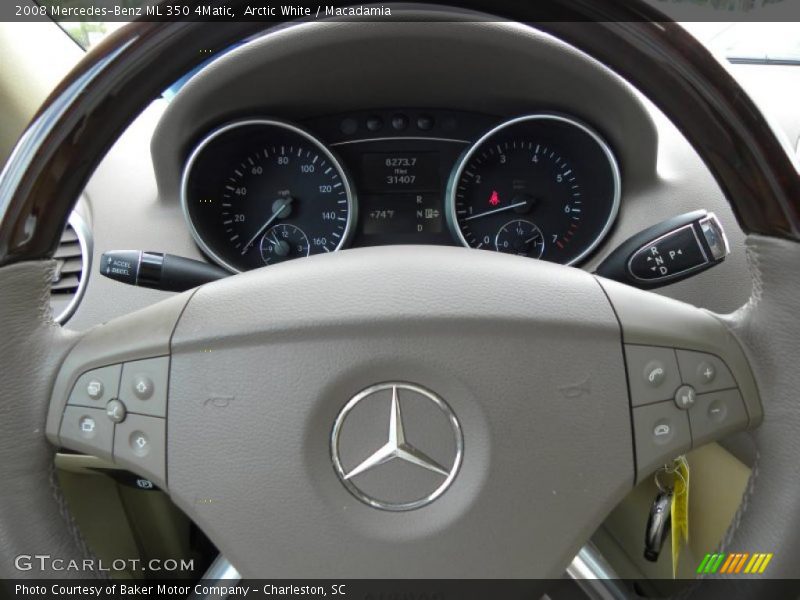 Arctic White / Macadamia 2008 Mercedes-Benz ML 350 4Matic