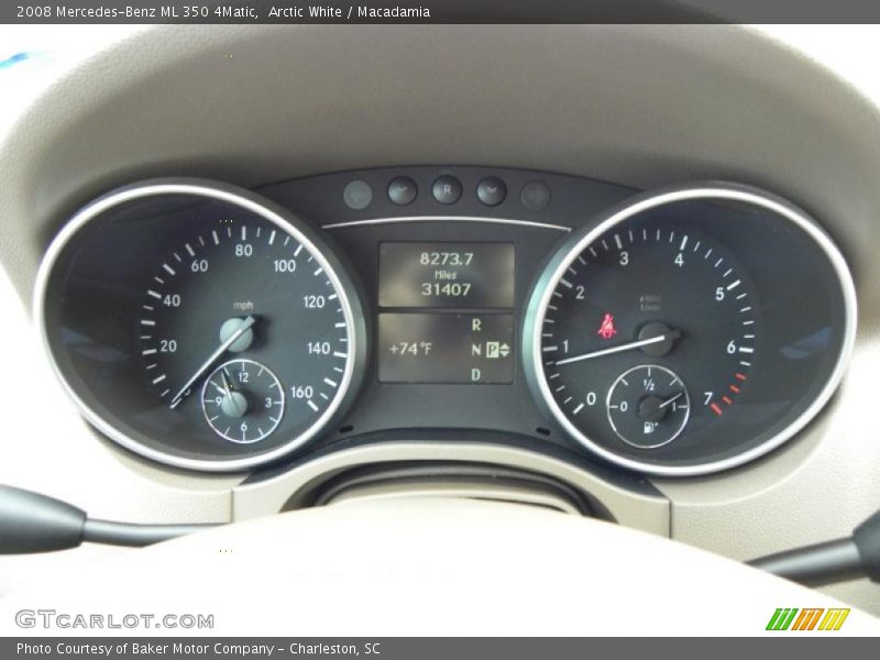 Arctic White / Macadamia 2008 Mercedes-Benz ML 350 4Matic