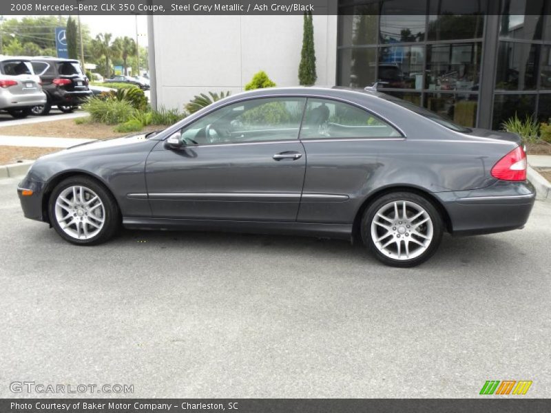 Steel Grey Metallic / Ash Grey/Black 2008 Mercedes-Benz CLK 350 Coupe