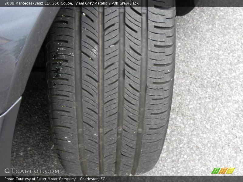Steel Grey Metallic / Ash Grey/Black 2008 Mercedes-Benz CLK 350 Coupe