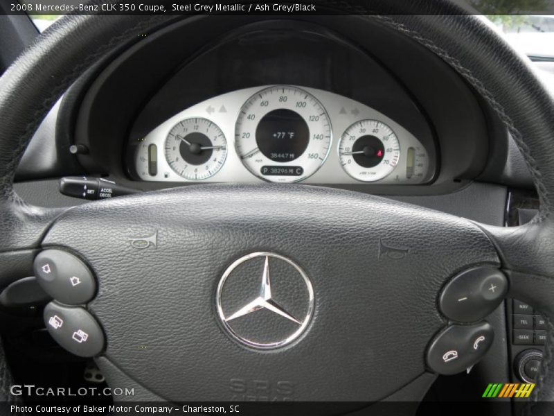 Steel Grey Metallic / Ash Grey/Black 2008 Mercedes-Benz CLK 350 Coupe