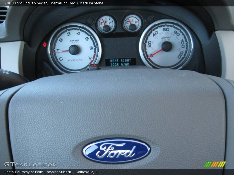 Vermillion Red / Medium Stone 2008 Ford Focus S Sedan