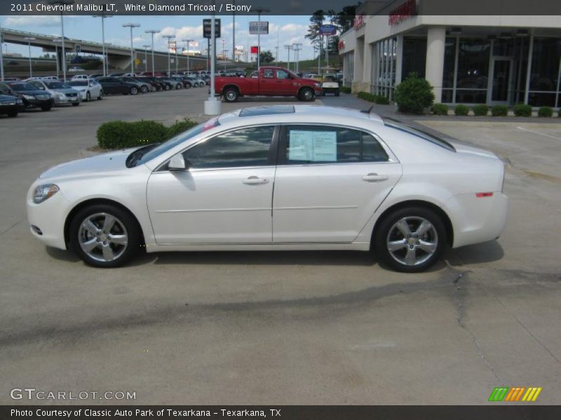 White Diamond Tricoat / Ebony 2011 Chevrolet Malibu LT