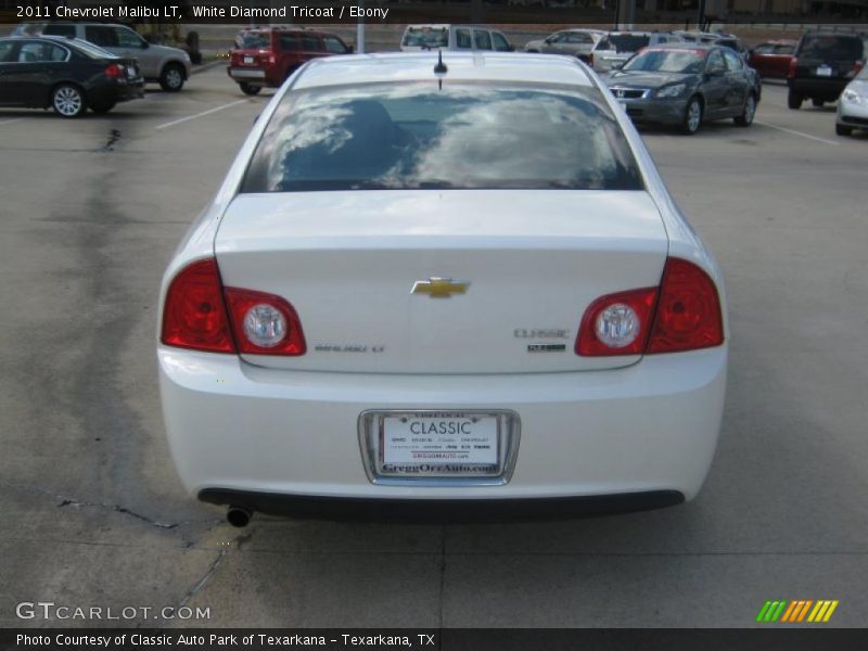 White Diamond Tricoat / Ebony 2011 Chevrolet Malibu LT