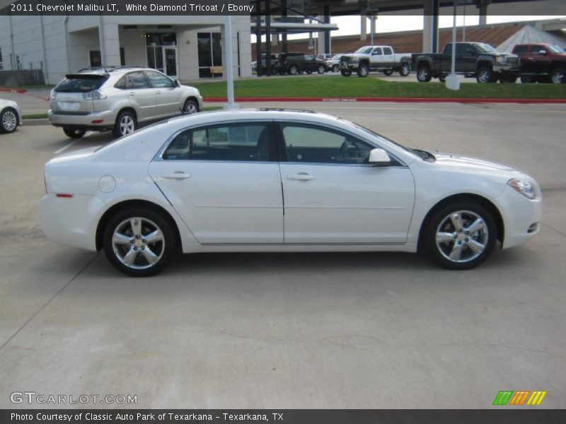 White Diamond Tricoat / Ebony 2011 Chevrolet Malibu LT