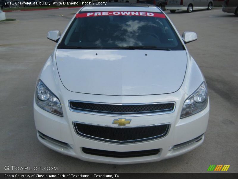 White Diamond Tricoat / Ebony 2011 Chevrolet Malibu LT