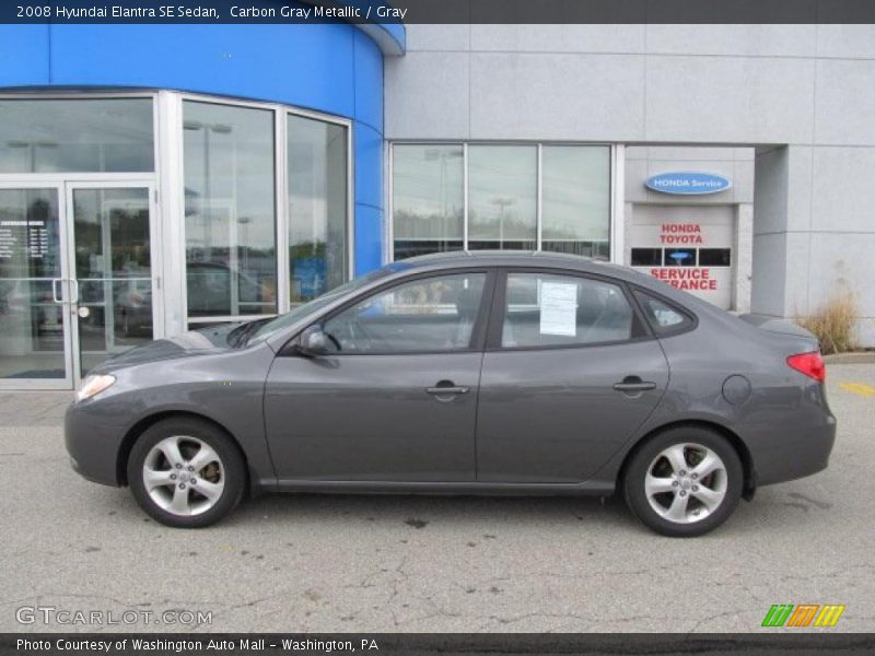 Carbon Gray Metallic / Gray 2008 Hyundai Elantra SE Sedan
