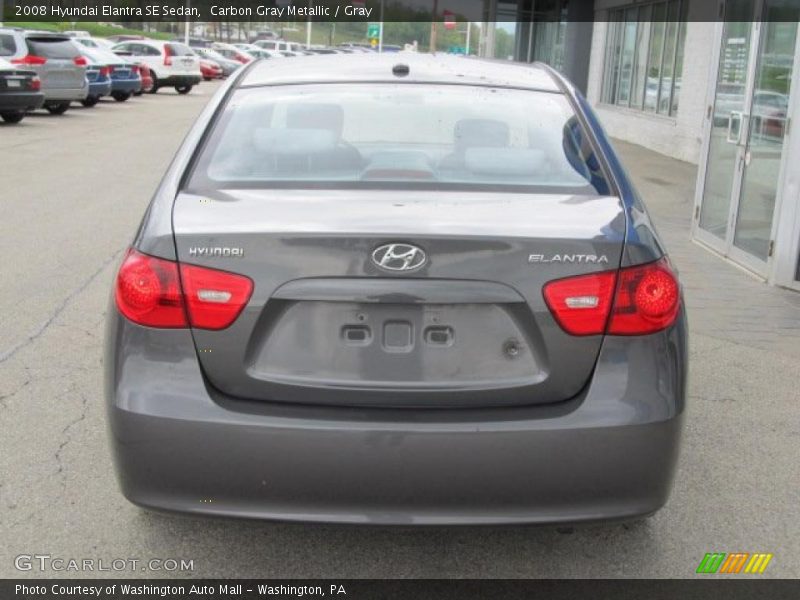 Carbon Gray Metallic / Gray 2008 Hyundai Elantra SE Sedan