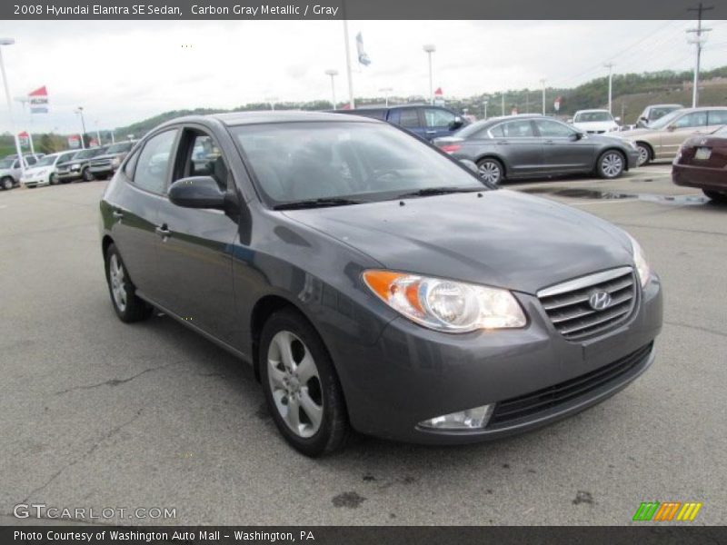 Carbon Gray Metallic / Gray 2008 Hyundai Elantra SE Sedan