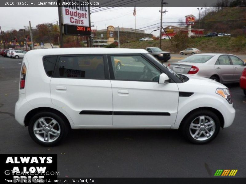 Clear White / Black Soul Logo Cloth 2010 Kia Soul +