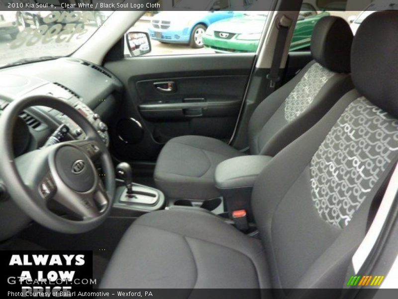 Clear White / Black Soul Logo Cloth 2010 Kia Soul +