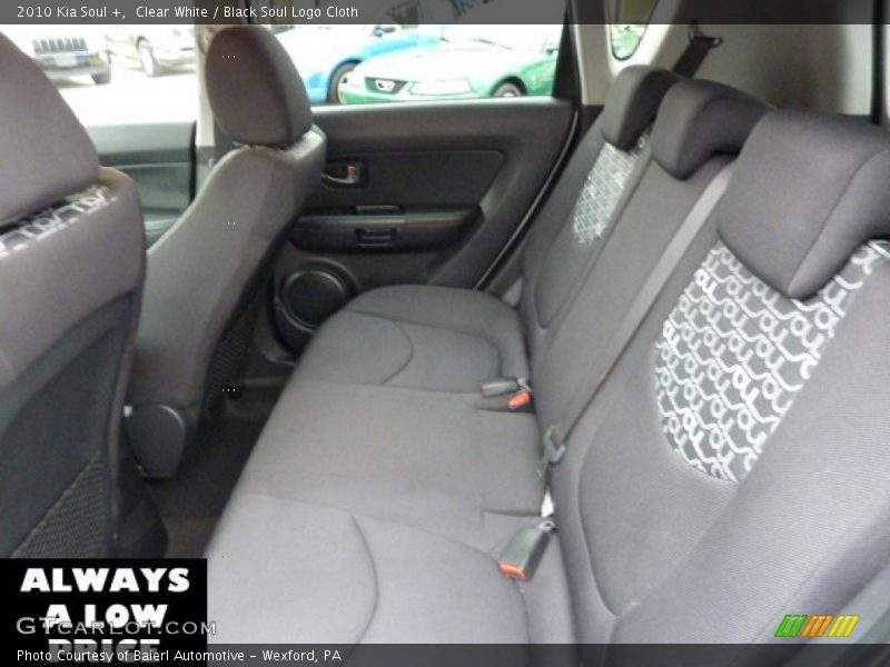 Clear White / Black Soul Logo Cloth 2010 Kia Soul +