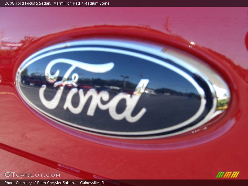 Vermillion Red / Medium Stone 2008 Ford Focus S Sedan