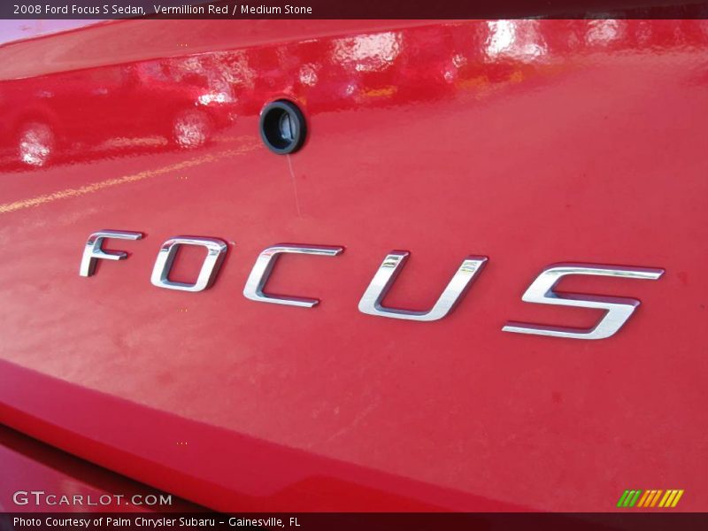 Vermillion Red / Medium Stone 2008 Ford Focus S Sedan