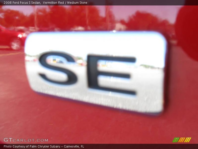 Vermillion Red / Medium Stone 2008 Ford Focus S Sedan
