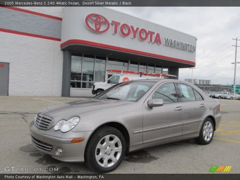 Desert Silver Metallic / Black 2005 Mercedes-Benz C 240 4Matic Sedan