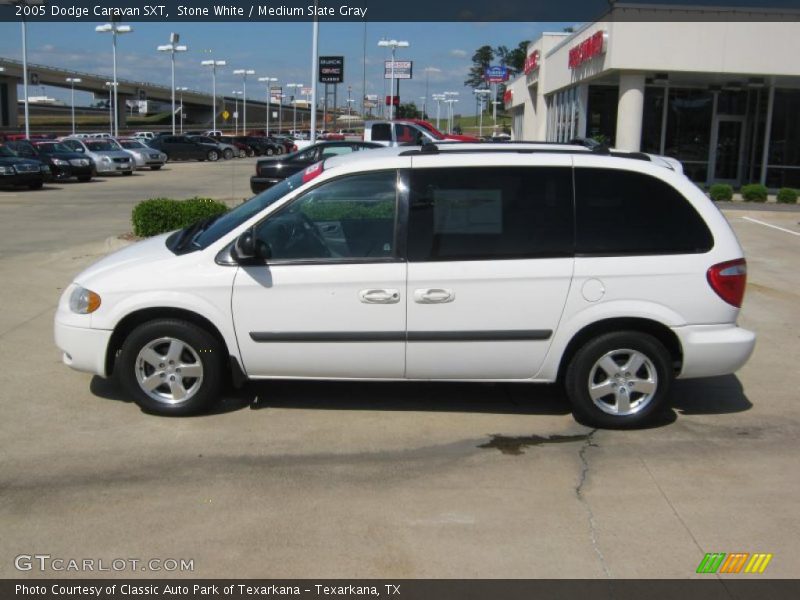 Stone White / Medium Slate Gray 2005 Dodge Caravan SXT