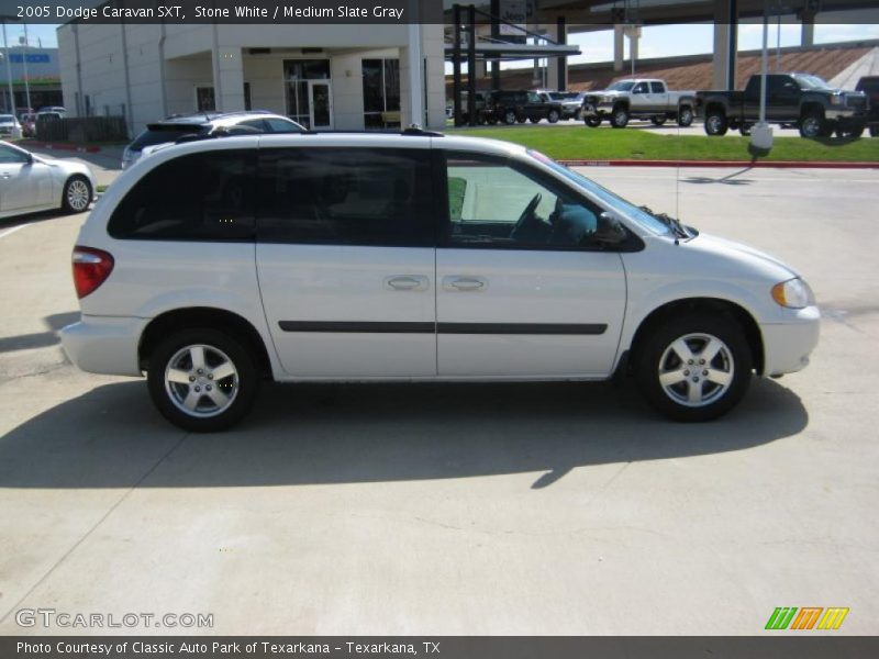 Stone White / Medium Slate Gray 2005 Dodge Caravan SXT