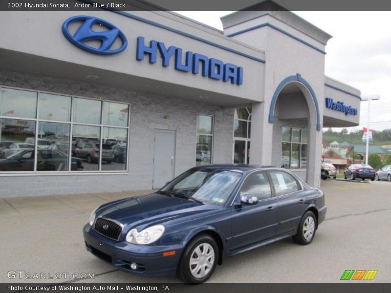 Ardor Blue / Black 2002 Hyundai Sonata