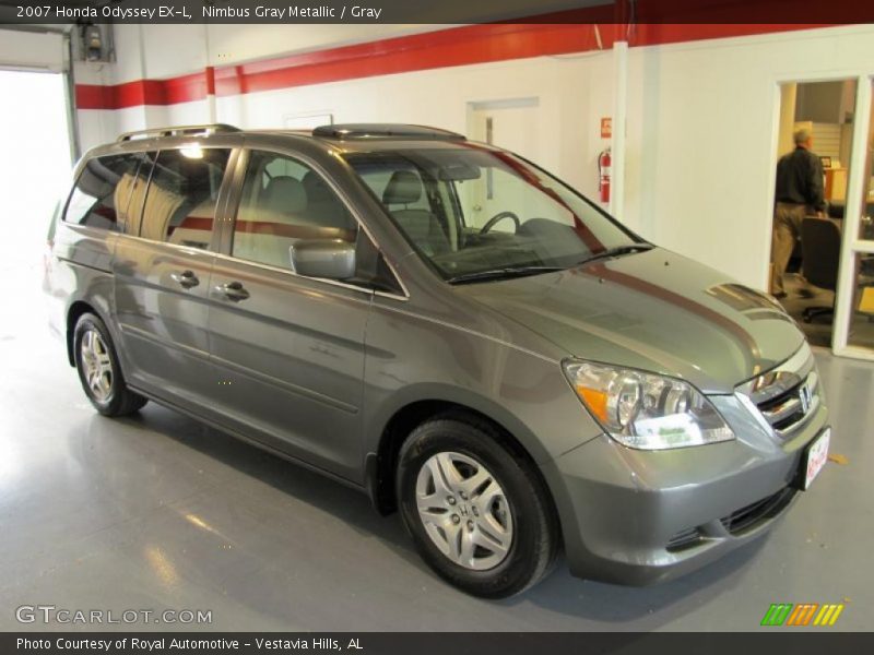Nimbus Gray Metallic / Gray 2007 Honda Odyssey EX-L