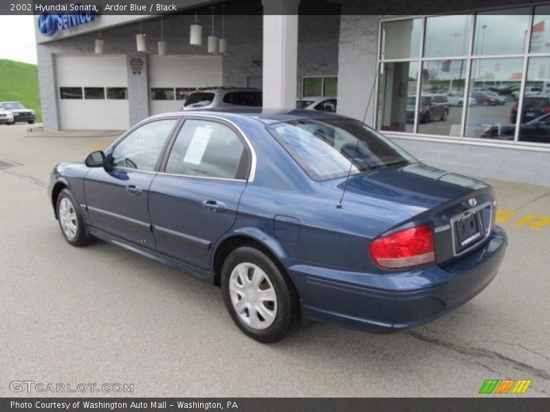 Ardor Blue / Black 2002 Hyundai Sonata