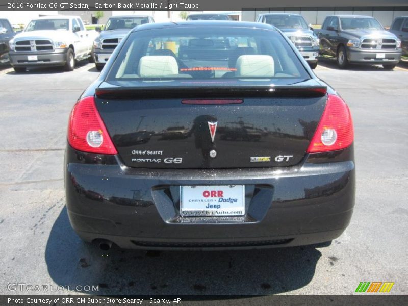 Carbon Black Metallic / Light Taupe 2010 Pontiac G6 GT Sedan