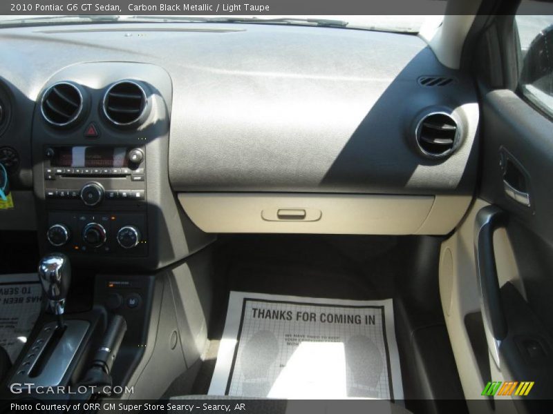 Carbon Black Metallic / Light Taupe 2010 Pontiac G6 GT Sedan