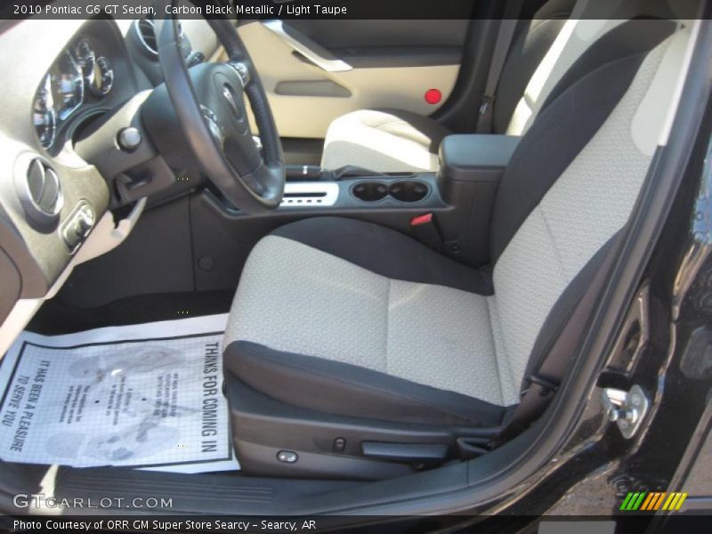 Carbon Black Metallic / Light Taupe 2010 Pontiac G6 GT Sedan
