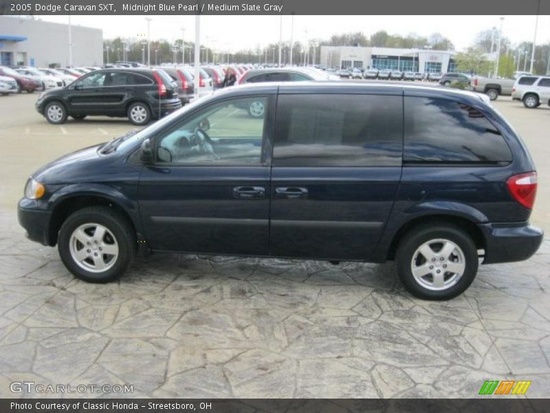 Midnight Blue Pearl / Medium Slate Gray 2005 Dodge Caravan SXT