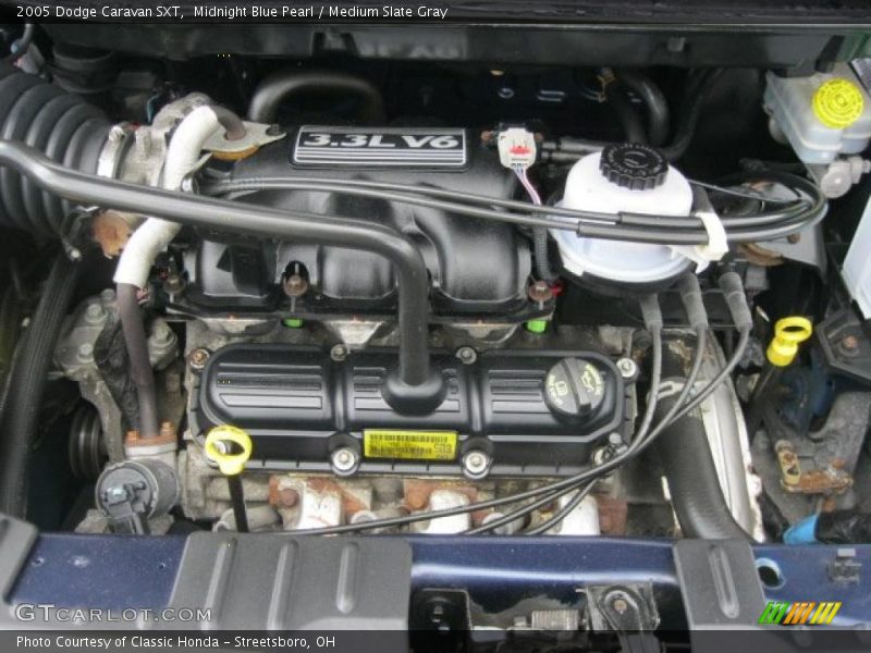 Midnight Blue Pearl / Medium Slate Gray 2005 Dodge Caravan SXT