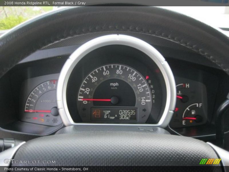 Formal Black / Gray 2008 Honda Ridgeline RTL