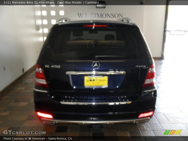 Capri Blue Metallic / Cashmere 2011 Mercedes-Benz GL 450 4Matic