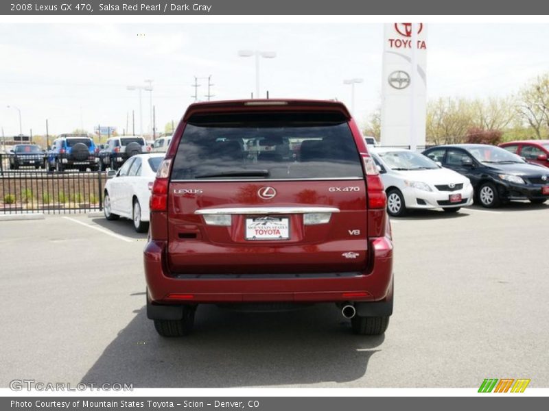 Salsa Red Pearl / Dark Gray 2008 Lexus GX 470
