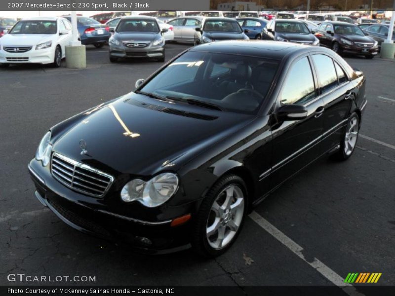 Black / Black 2007 Mercedes-Benz C 230 Sport