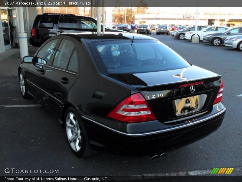 Black / Black 2007 Mercedes-Benz C 230 Sport
